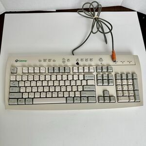 Vintage GATEWAY G9900H White Multi Function KEYBOARD w PS2 Connection Chunky Key